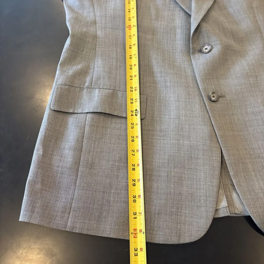 TOMMY HILFIGER Everyday Tan Virgin Wool Suit Sz42R Vintage Made In USA Americana